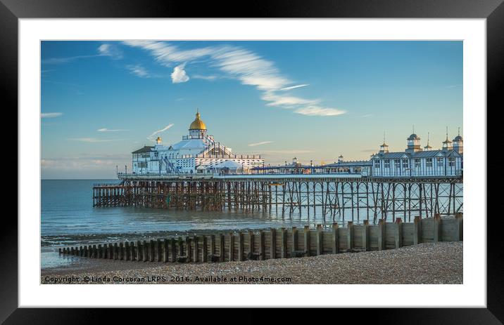 Eastbourne Pier Framed Mounted Print by Linda Corcoran LRPS CPAGB