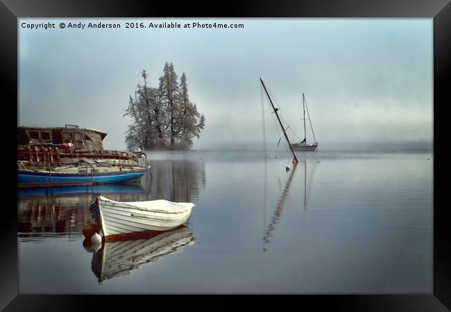 Loch Ness Boats near Fort Augustus, Scotland Framed Print by Andy Anderson