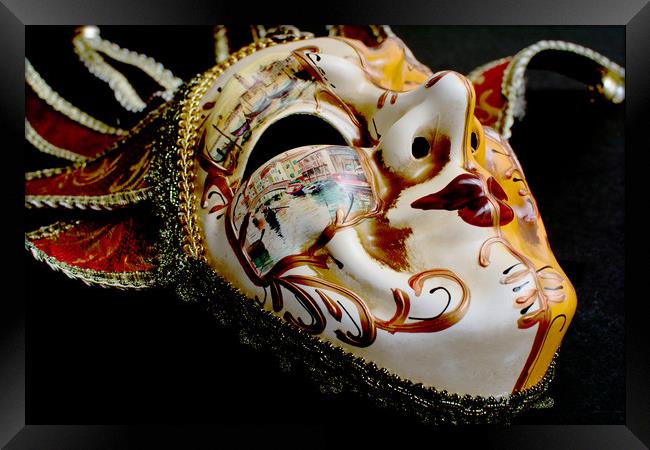 Mask Of Venice Framed Print by Steve Purnell