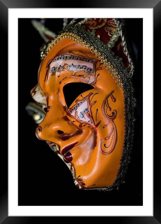 Mask Of Music Framed Mounted Print by Steve Purnell