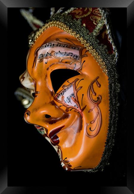 Mask Of Music Framed Print by Steve Purnell