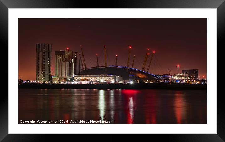O2 Arena (Millenium Dome) London  Framed Mounted Print by tony smith