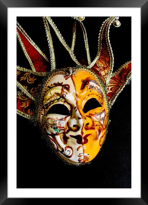 Venetian Mask 2 Framed Mounted Print by Steve Purnell