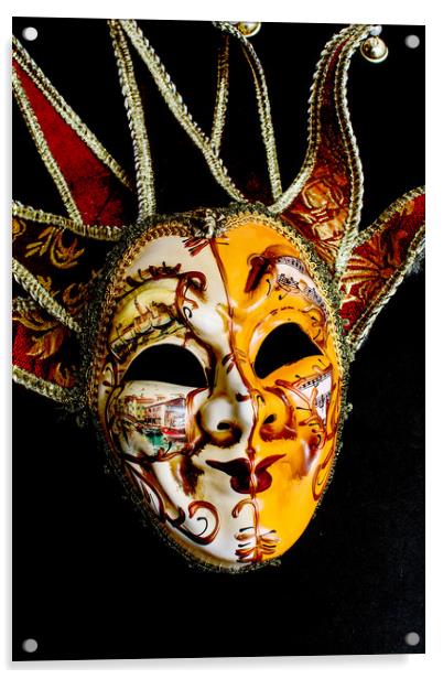 Venetian Mask 2 Acrylic by Steve Purnell