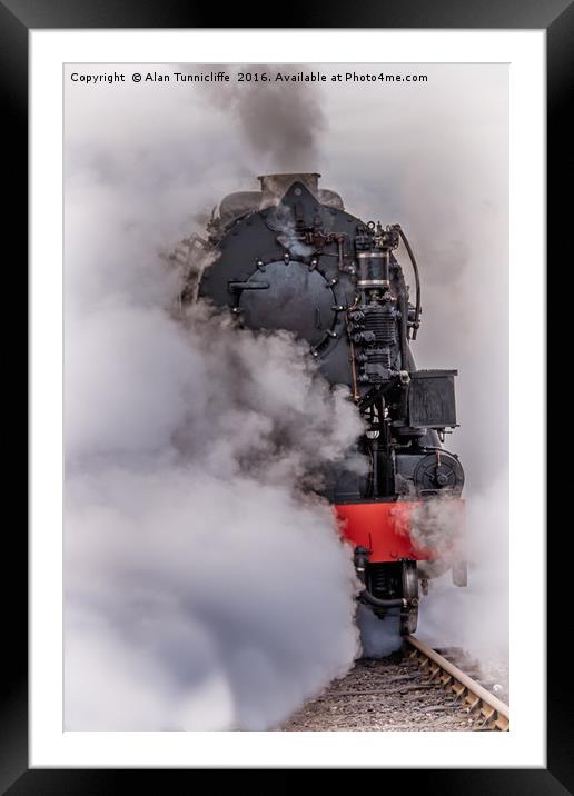 At full steam Framed Mounted Print by Alan Tunnicliffe