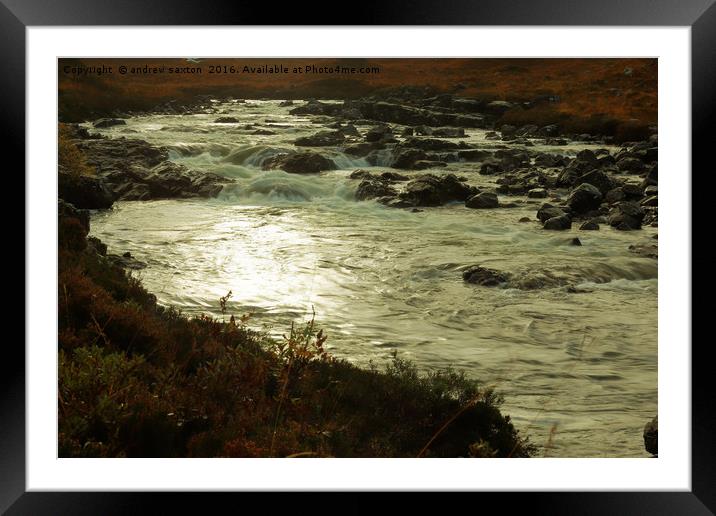 SUNSHINE WATER Framed Mounted Print by andrew saxton