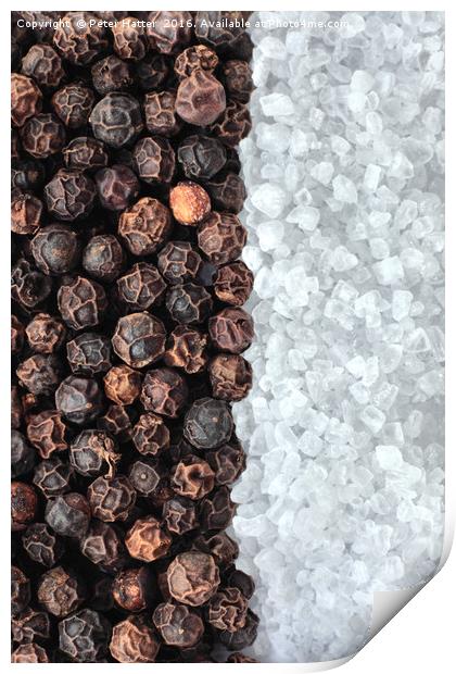 Peppercorns and Sea Salt. Print by Peter Hatter