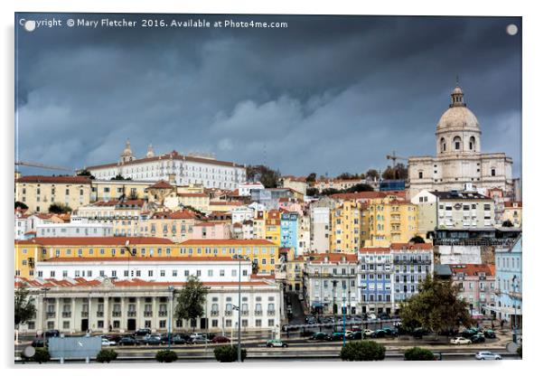 Lisbon, Portugal. Acrylic by Mary Fletcher