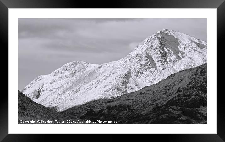 The Mountains of Glencoe Framed Mounted Print by Stephen Taylor
