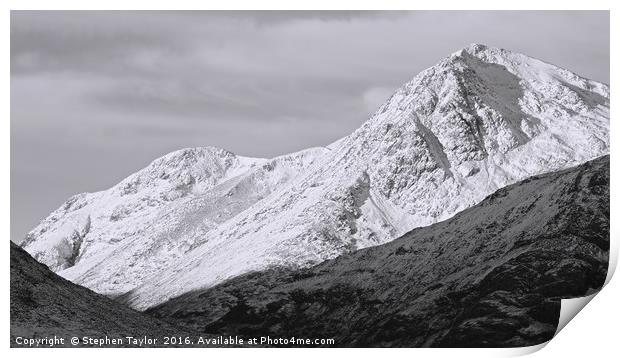 The Mountains of Glencoe Print by Stephen Taylor