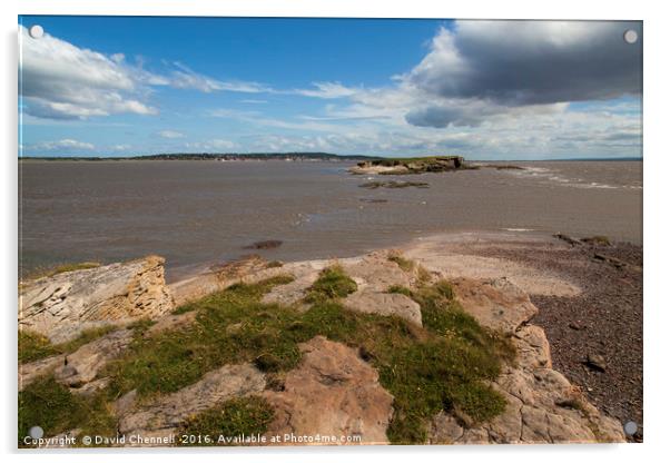 Hilbre Island High Tide  Acrylic by David Chennell