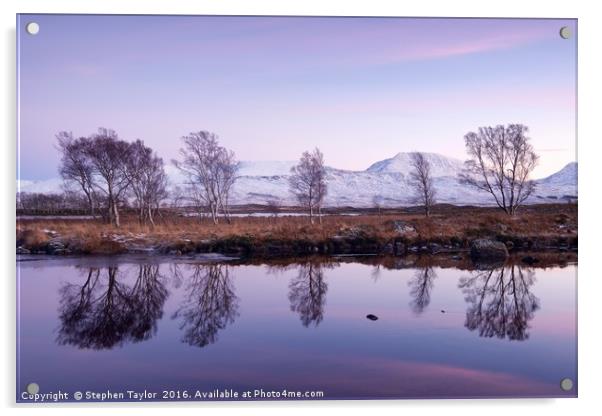 Loch Ba Acrylic by Stephen Taylor