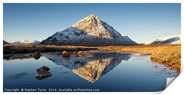 Stob Dearg Reflections Print by Stephen Taylor