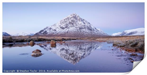 Dawn in Glencoe Print by Stephen Taylor