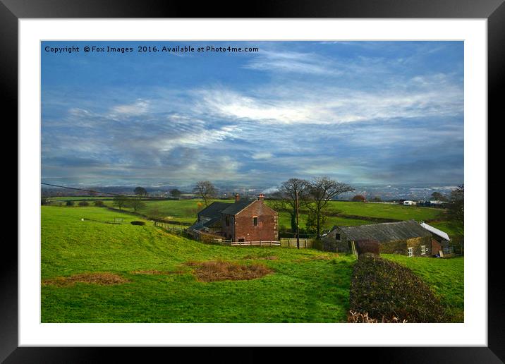 Countryside farmhouse Framed Mounted Print by Derrick Fox Lomax