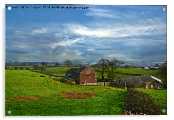 Countryside farmhouse Acrylic by Derrick Fox Lomax