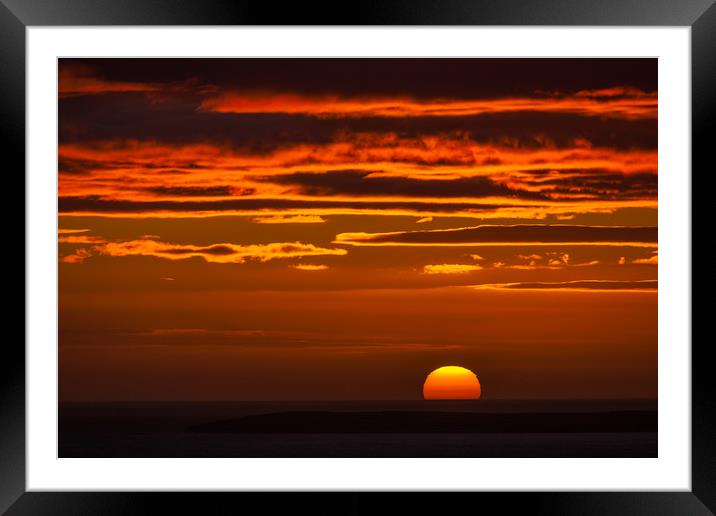 Sunset at John O´Groats Framed Mounted Print by Thomas Schaeffer