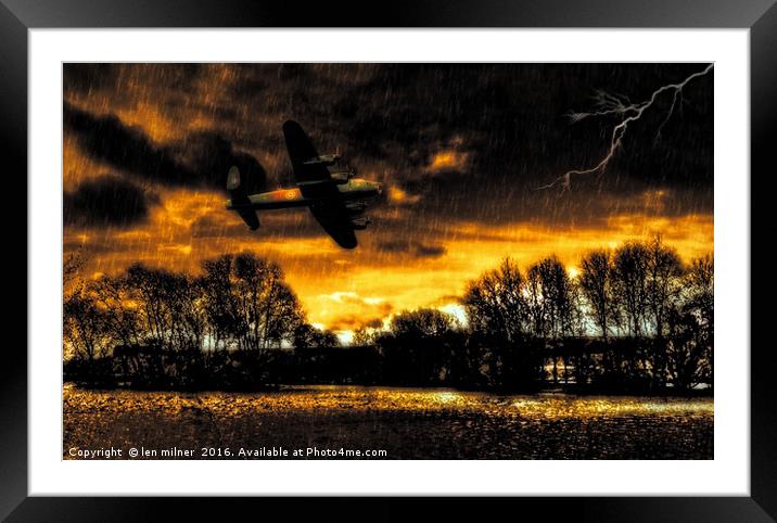 Through Stormy Skies Framed Mounted Print by len milner
