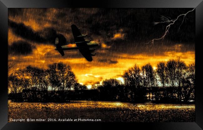 Through Stormy Skies Framed Print by len milner