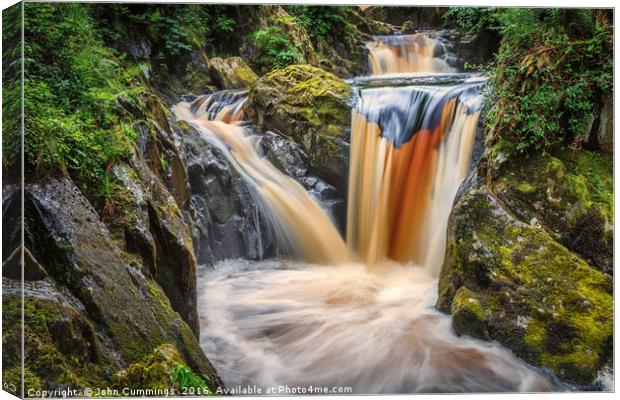 The Pecca Falls in the Yorkshire Dales Canvas Print by John Cummings