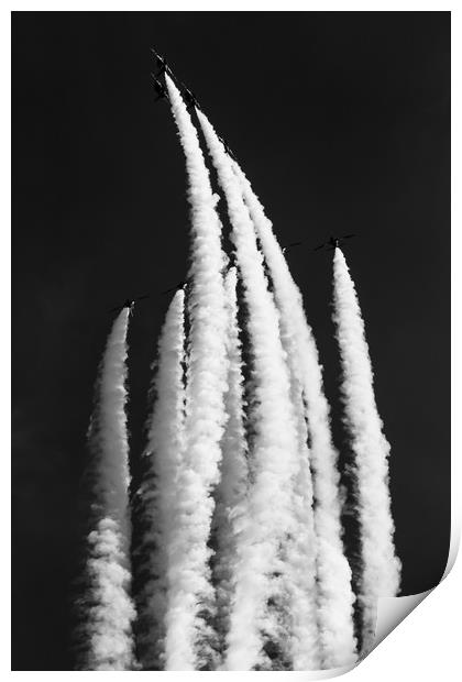 Red Arrows in Black and White Print by Oxon Images