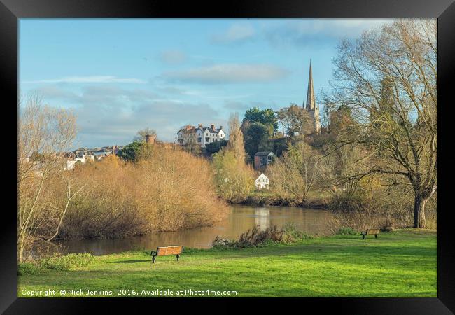 The River Wye at Ross on Wye Herefordshire England Framed Print by Nick Jenkins