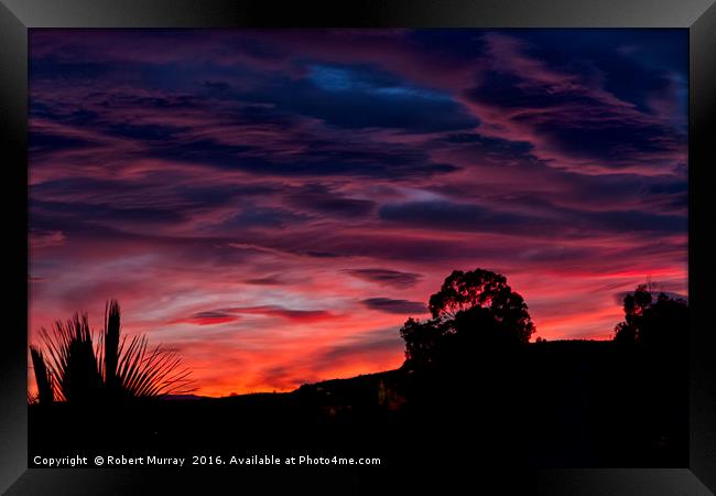 Spanish Sunset Framed Print by Robert Murray
