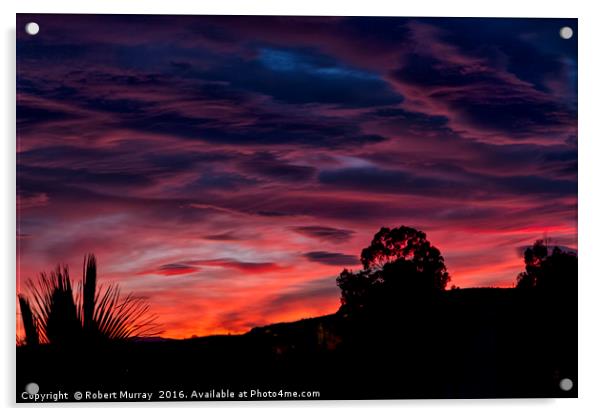 Spanish Sunset Acrylic by Robert Murray
