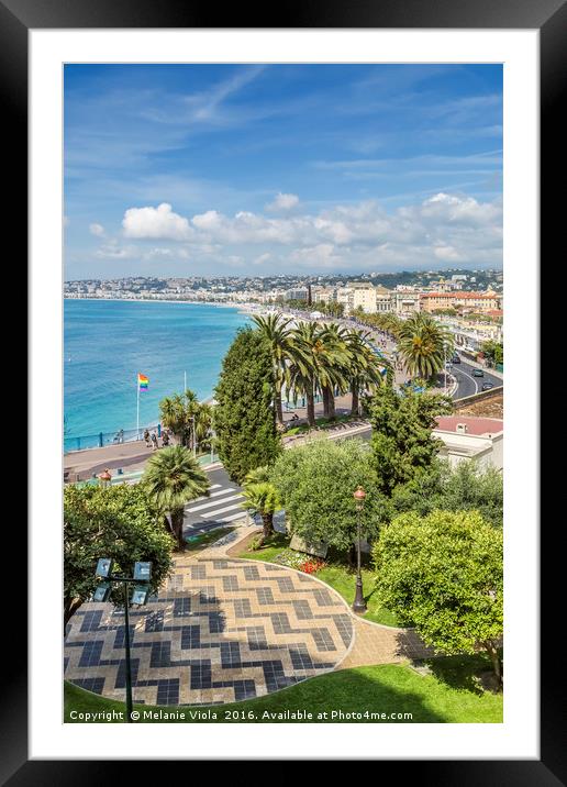 NICE Promenade des Anglais Framed Mounted Print by Melanie Viola