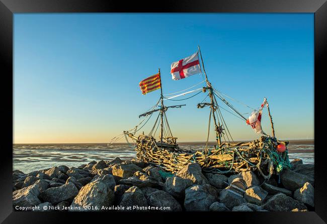 The Pirate Ship Hoylake Seafront Wirral Merseyside Framed Print by Nick Jenkins