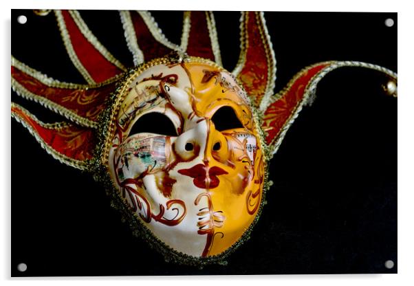 Venetian Mask 4 Acrylic by Steve Purnell