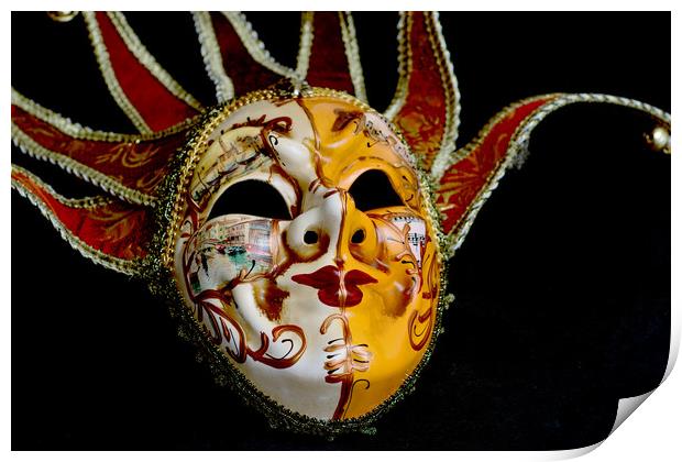 Venetian Mask 4 Print by Steve Purnell