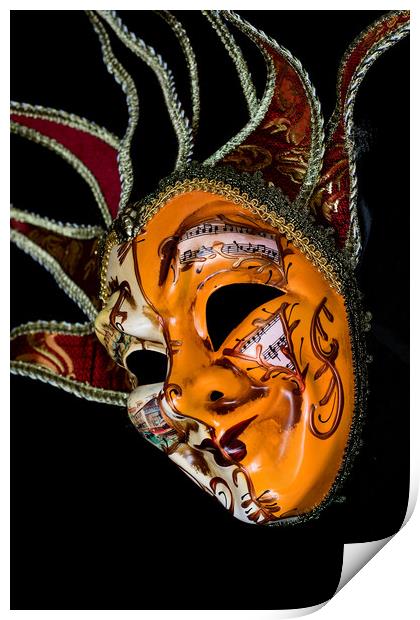 Venetian Mask 5 Print by Steve Purnell
