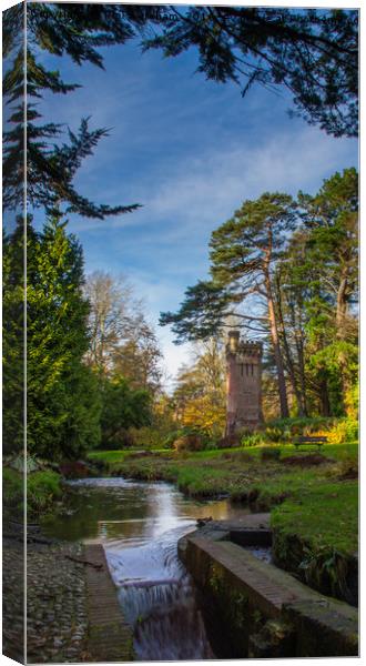 The Tower in the Gardens Canvas Print by Phil Wareham