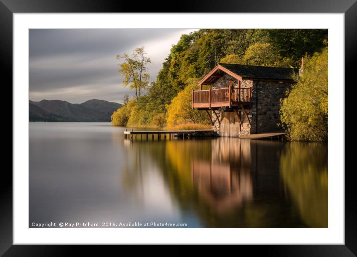 Boathouse On Ullswater Framed Mounted Print by Ray Pritchard