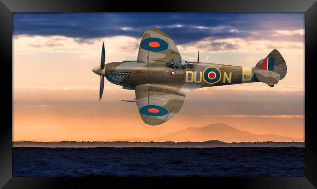 Supermarine Spitfire Framed Print by Guido Parmiggiani