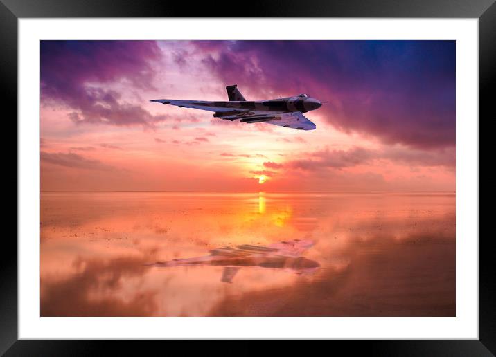 Vulcan Dawn Colour Framed Mounted Print by Oxon Images