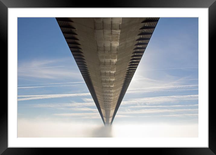 Humber Bridge into the mist Framed Mounted Print by Des O'Connor