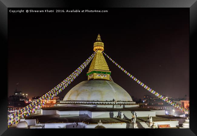 Boudhanath Stupa of Nepal Framed Print by Shreeram Khatri
