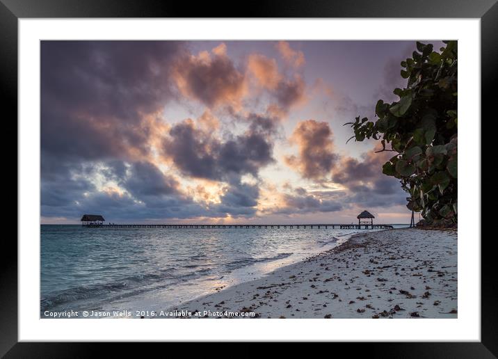Dawn on the beach of Cayo Guillermo Framed Mounted Print by Jason Wells