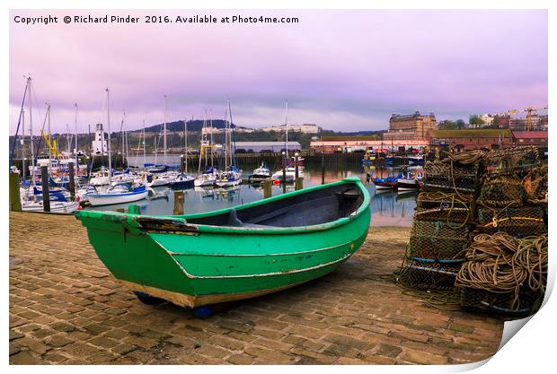 Scarborugh Harbour Print by Richard Pinder