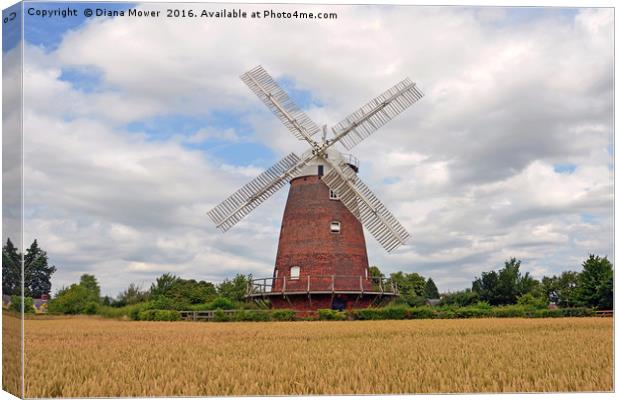 Thaxted windmill Canvas Print by Diana Mower