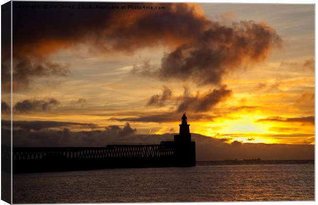 Daybreak in Northumberland Canvas Print by Jim Jones