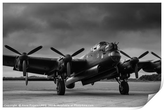 Avro Lancaster NX611 Just Jane  Print by Anne Rogers LRPS