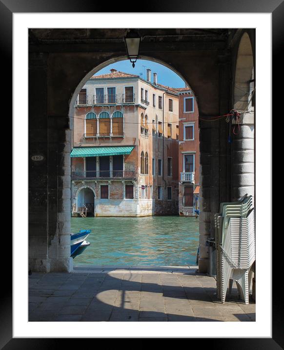Venice channels Framed Mounted Print by Ranko Dokmanovic