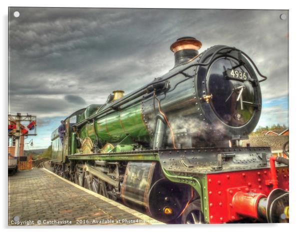 Steam Locomotive 4936 `Kinlet hall` Acrylic by Catchavista 