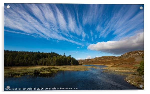 Assynt sky. Acrylic by Tom Dolezal