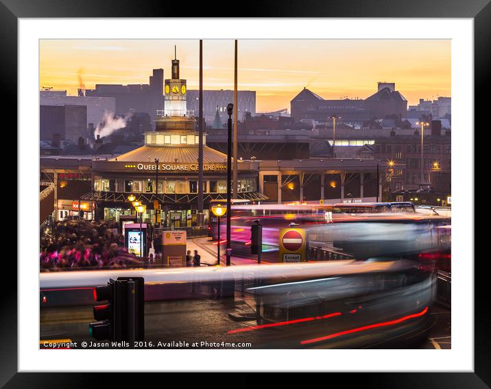 Queens Square bus station Framed Mounted Print by Jason Wells