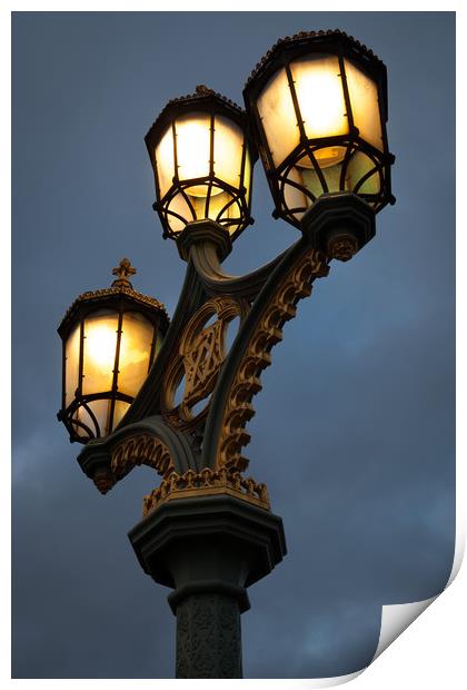 Victorian street lighting Print by Leighton Collins
