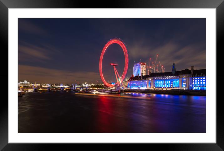 The London Eye Framed Mounted Print by Leighton Collins